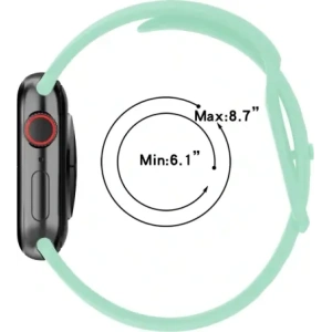 Hurtownia GSM - Ceas cu curea din silicon Bizon Apple Watch 38/40/41/42 mm mentă - BIZ5890 - {ean13} - Hurt