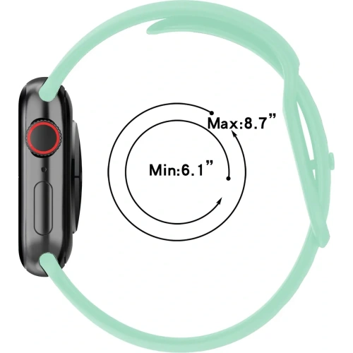 Pasek Bizon Strap Watch Silicone do Apple Watch 38/40/41/42 mm miętowy