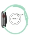 Hurtownia GSM - Ceas cu curea din silicon Bizon Apple Watch 38/40/41/42 mm mentă - BIZ5890 - {ean13} - Hurt