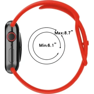 Hurtownia GSM - Ceas cu curea din silicon Bizon Apple Ceas 38/40/41/42 mm roșu - BIZ5891 - {ean13} - Hurt
