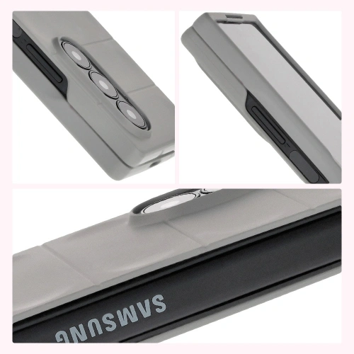 Pancerne etui Bizon Case Tur do Samsung Galaxy Z Fold6 jasnoszare