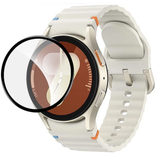 Szkło hybrydowe Bizon Glass Watch Edge Hybrid do Samsung Galaxy Watch 7 40 mm czarne