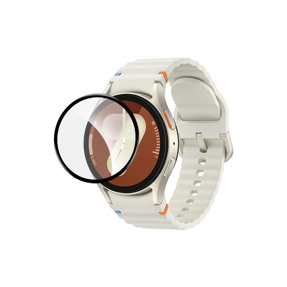 Hurtownia GSM - Szkło hybrydowe Bizon Glass Watch Edge Hybrid do Samsung Galaxy Watch 7 40 mm czarne - BIZ5589 - {ean13} - Hurt