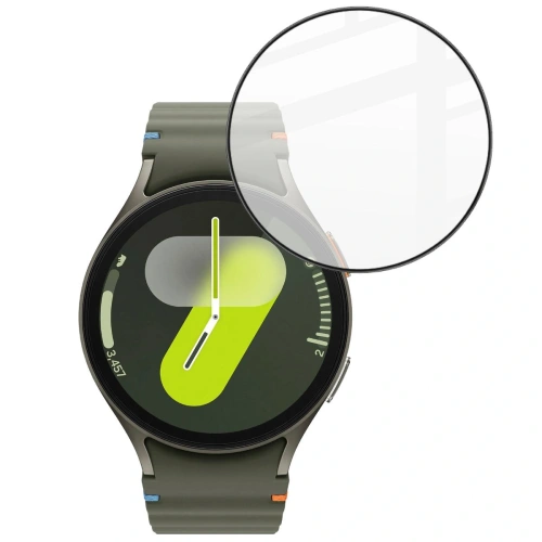 Szkło hybrydowe Bizon Glass Watch Edge Hybrid do Samsung Galaxy Watch 7 44 mm czarne