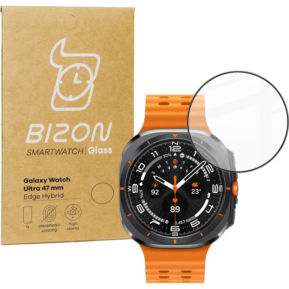 Hurtownia GSM - Bizon Glass Watch Edge Hybrid Samsung Galaxy Watch Ultra 47 mm fekete - BIZ5596 - {ean13} - Hurt