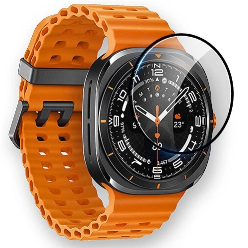 Szkło hybrydowe Bizon Glass Watch Edge Hybrid do Samsung Galaxy Watch Ultra 47 mm czarne