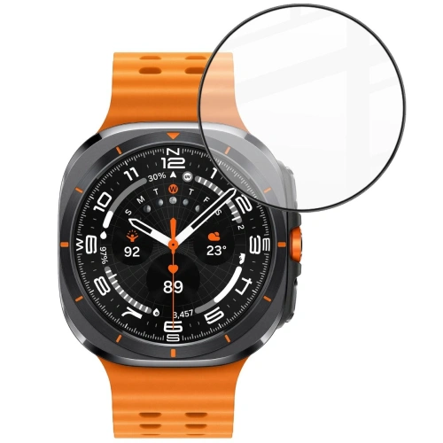 Szkło hybrydowe Bizon Glass Watch Edge Hybrid do Samsung Galaxy Watch Ultra 47 mm czarne