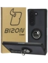 Bizon Case Hybrid Ring Samsung Galaxy Z Fold6 fumurie cu un cadru negru