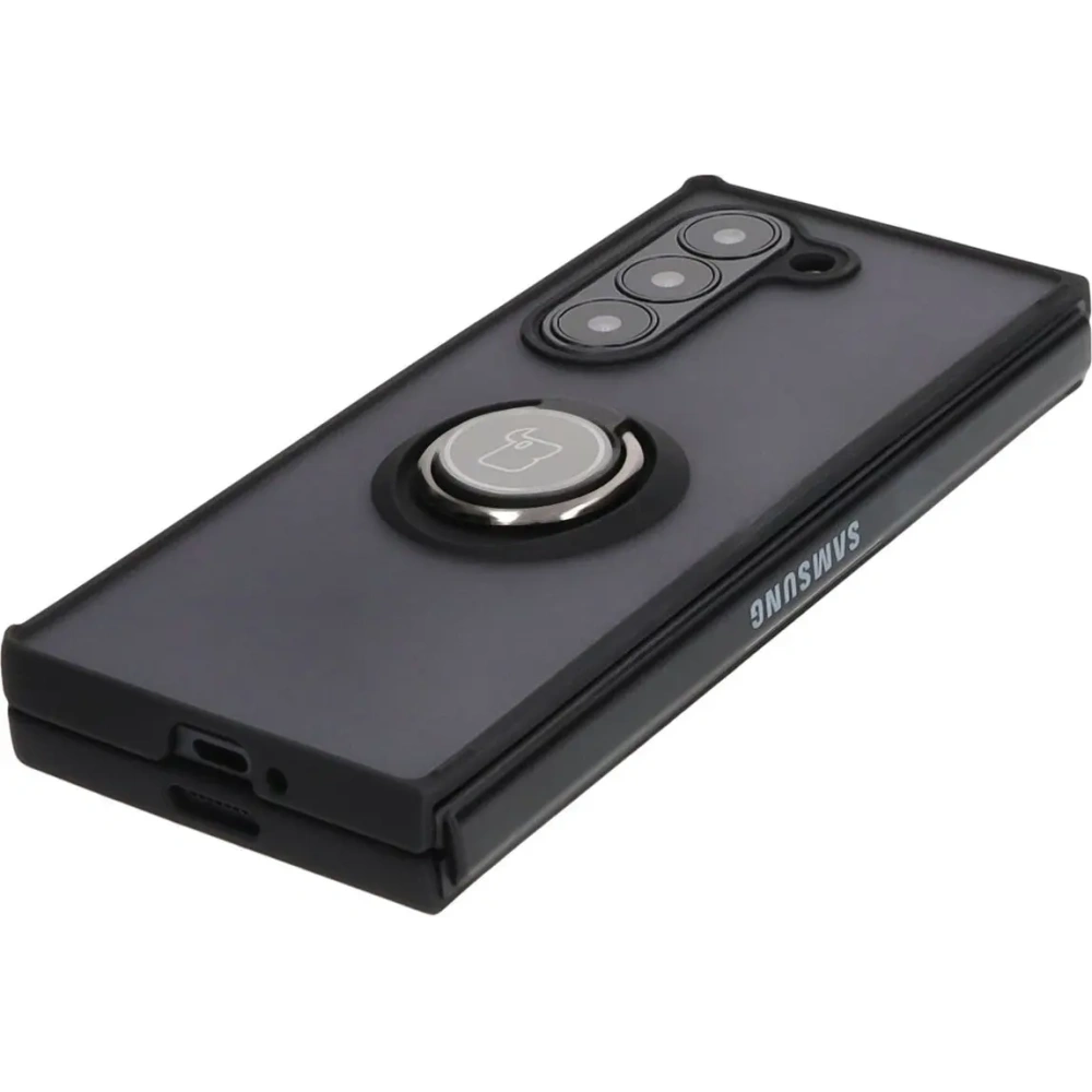 Hurtownia GSM - Etui s úchopem na prst Bizon Case Hybrid Ring pro Samsung Galaxy Z Fold6 kouřové s černým rámem - BIZ5905 - {ean13} - Hurt