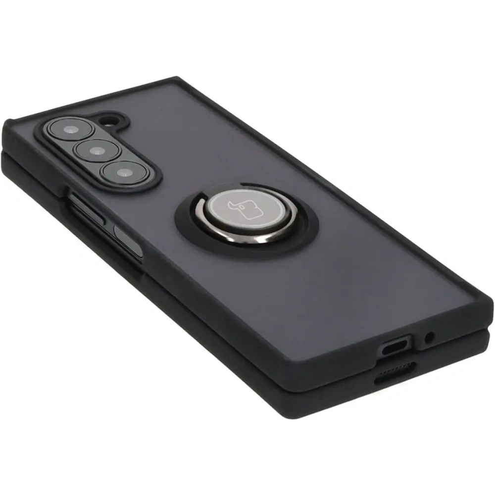 Hurtownia GSM - Etui s úchopem na prst Bizon Case Hybrid Ring pro Samsung Galaxy Z Fold6 kouřové s černým rámem - BIZ5905 - {ean13} - Hurt