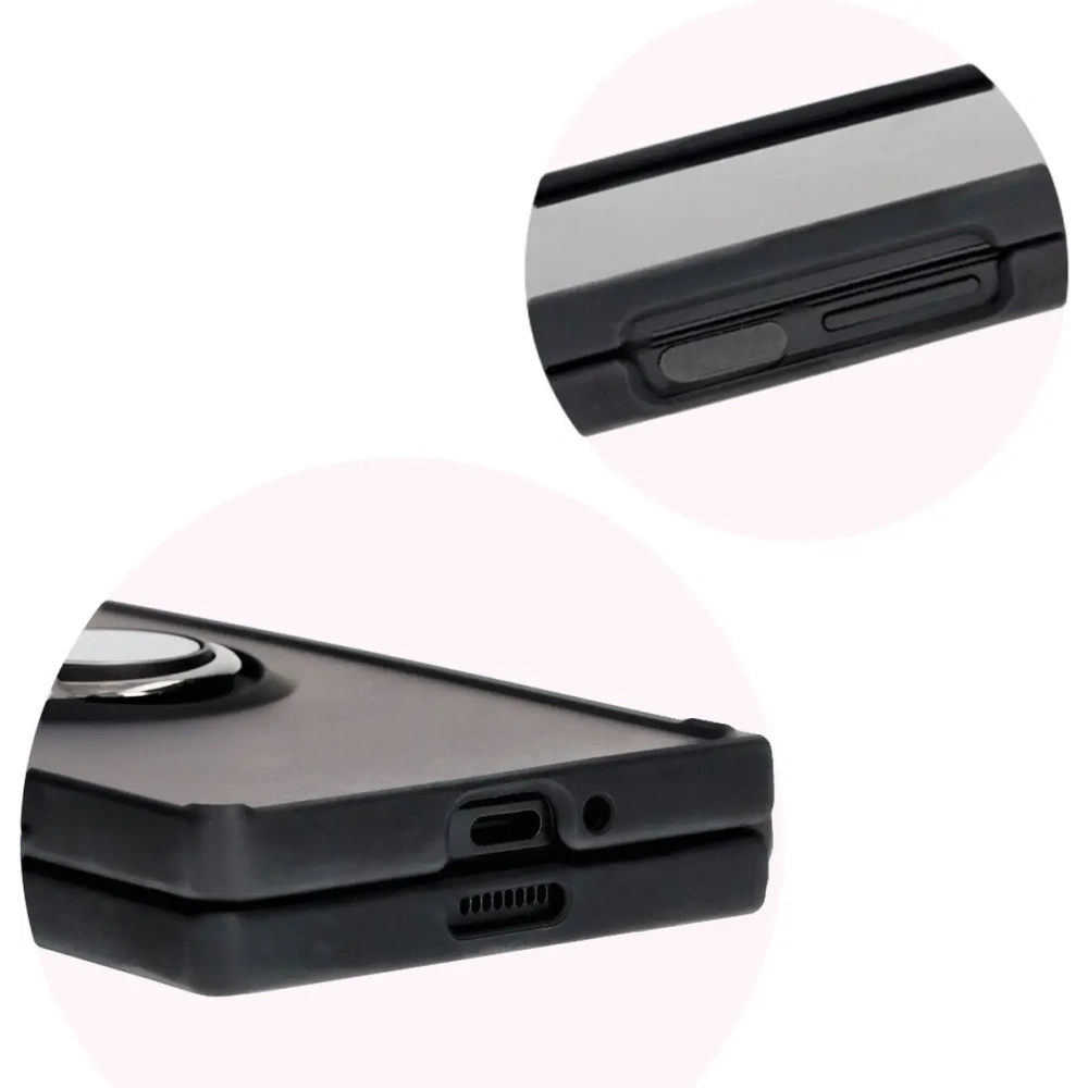 Hurtownia GSM - Etui s úchopem na prst Bizon Case Hybrid Ring pro Samsung Galaxy Z Fold6 kouřové s černým rámem - BIZ5905 - {ean13} - Hurt