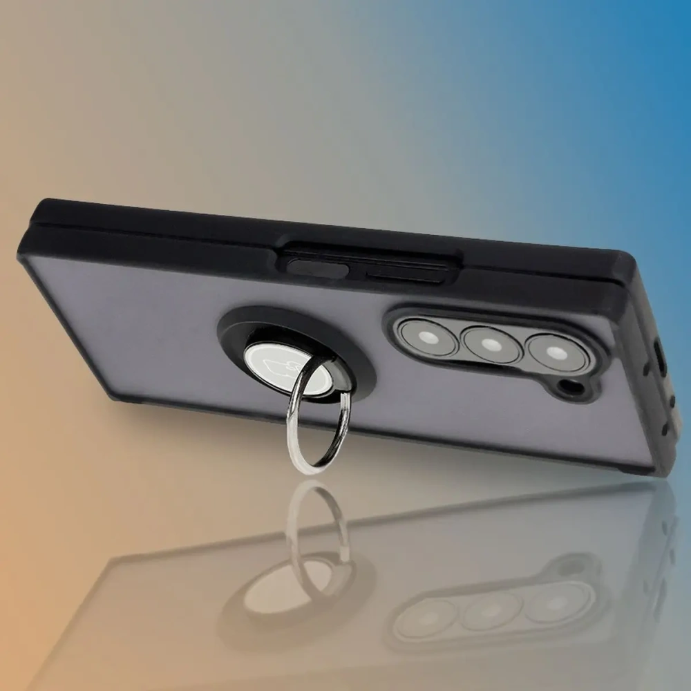 Hurtownia GSM - Etui s úchopem na prst Bizon Case Hybrid Ring pro Samsung Galaxy Z Fold6 kouřové s černým rámem - BIZ5905 - {ean13} - Hurt
