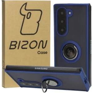 Wholesale Bizon Case Hybrid Ring Samsung Galaxy Z Fold6 smoky with a navy blue frame - BIZ5906 - {ean13} - Hurt