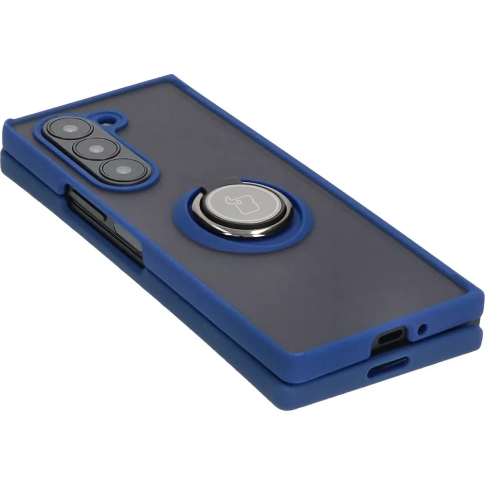 Hurtownia GSM - Bizon Case Hybrid Ring Samsung Galaxy Z Fold6 fumuriu cu un cadru albastru închis - BIZ5906 - {ean13} - Hurt