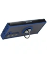 Wholesale Bizon Case Hybrid Ring Samsung Galaxy Z Fold6 smoky with a navy blue frame - BIZ5906 - {ean13} - Hurt