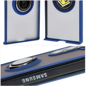 Wholesale Bizon Case Hybrid Ring Samsung Galaxy Z Fold6 smoky with a navy blue frame - BIZ5906 - {ean13} - Hurt