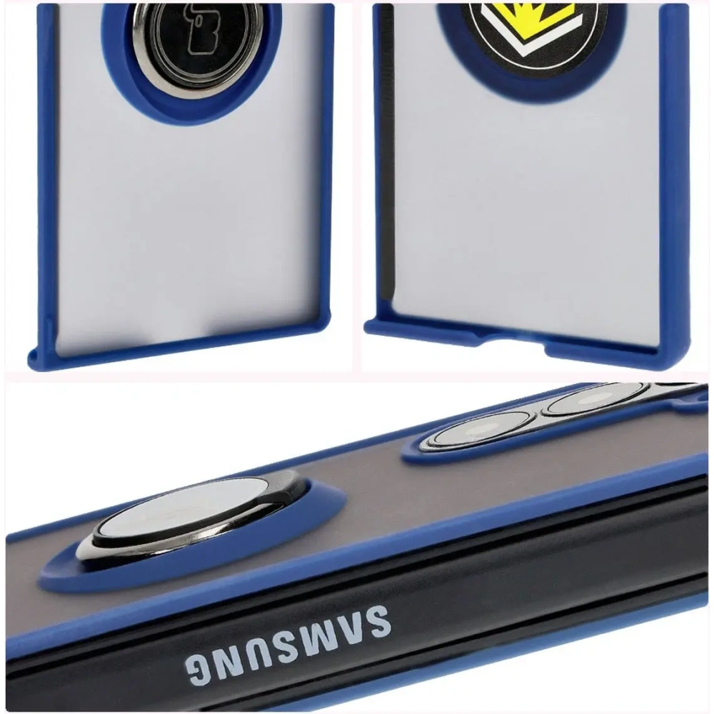 Hurtownia GSM - Bizon Case Hybrid Ring Samsung Galaxy Z Fold6 fumuriu cu un cadru albastru închis - BIZ5906 - {ean13} - Hurt