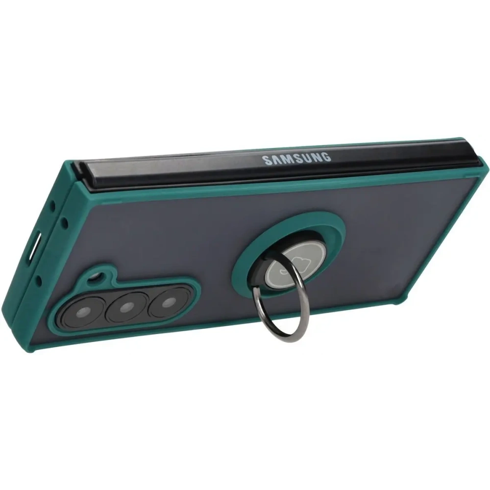 Hurtownia GSM - Bizon Case Hybrid Ring Samsung Galaxy Z Fold6 rauchig mit einem dunkelgrünen Rahmen - BIZ5907 - {ean13} - Hurt