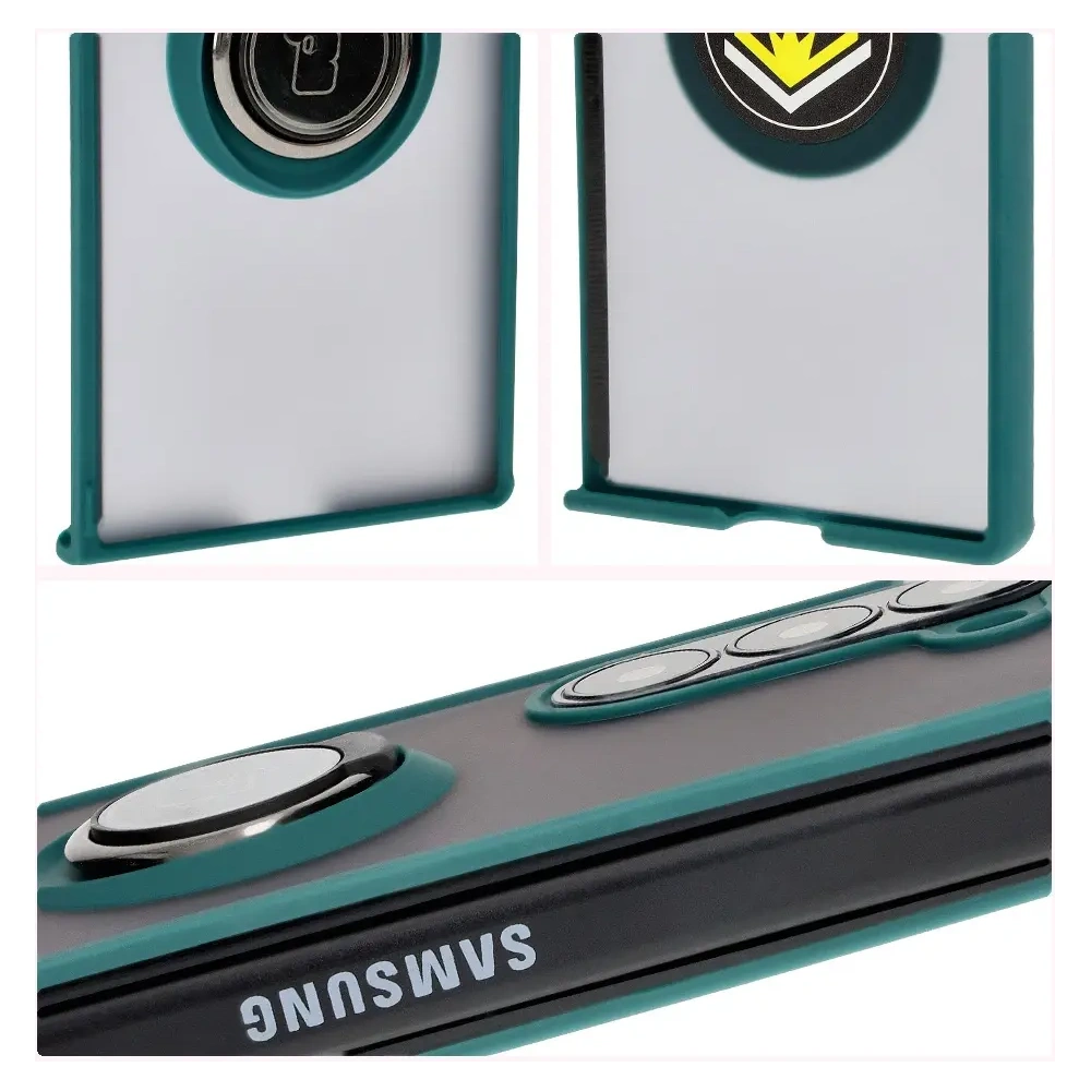 Hurtownia GSM - Bizon Case Hybrid Ring Samsung Galaxy Z Fold6 fumuriu cu un cadru verde închis - BIZ5907 - {ean13} - Hurt