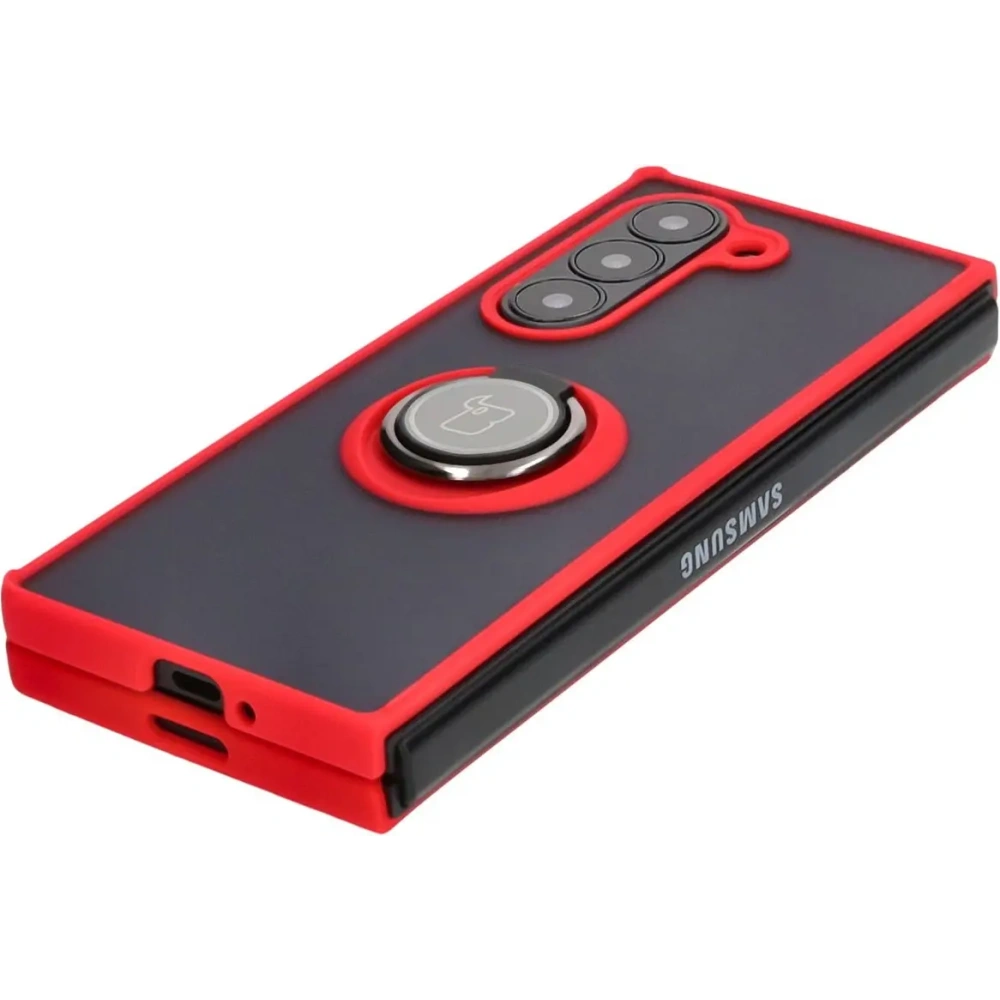 Hurtownia GSM - Bizon Case Hybrid Ring Samsung Galaxy Z Fold6 rauchig mit einem roten Rahmen - BIZ5908 - {ean13} - Hurt