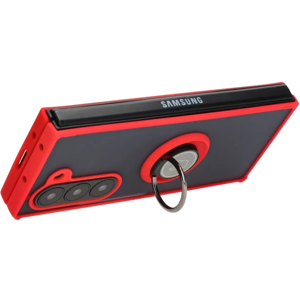Hurtownia GSM - Bizon Case Hybrid Ring Samsung Galaxy Z Fold6 rauchig mit einem roten Rahmen - BIZ5908 - {ean13} - Hurt