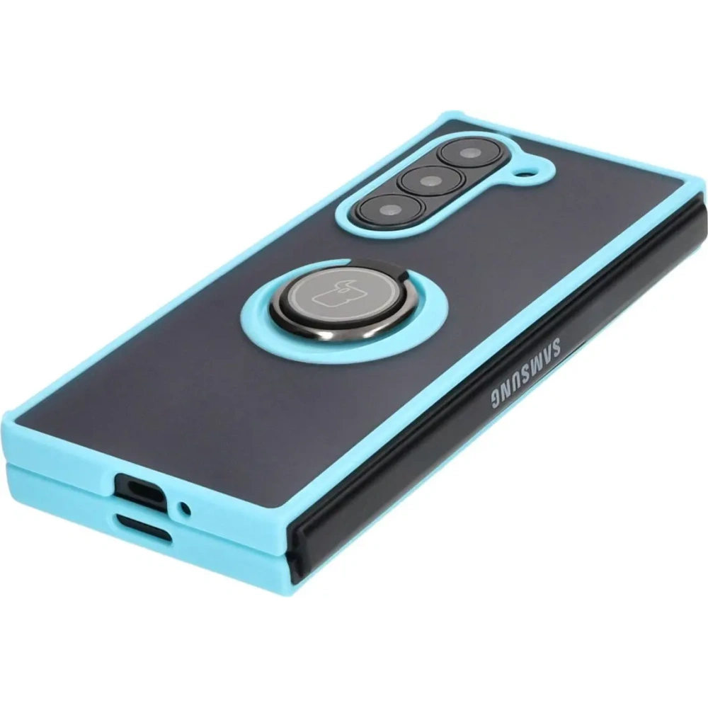 Hurtownia GSM - Bizon Case Hybrid Ring Samsung Galaxy Z Fold6 rauchig mit einem hellblauen Rahmen - BIZ5909 - {ean13} - Hurt