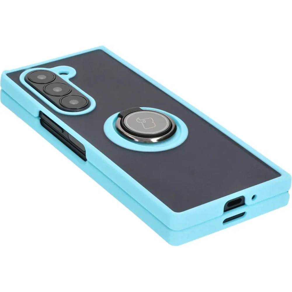Hurtownia GSM - Bizon Case Hybrid Ring Samsung Galaxy Z Fold6 rauchig mit einem hellblauen Rahmen - BIZ5909 - {ean13} - Hurt