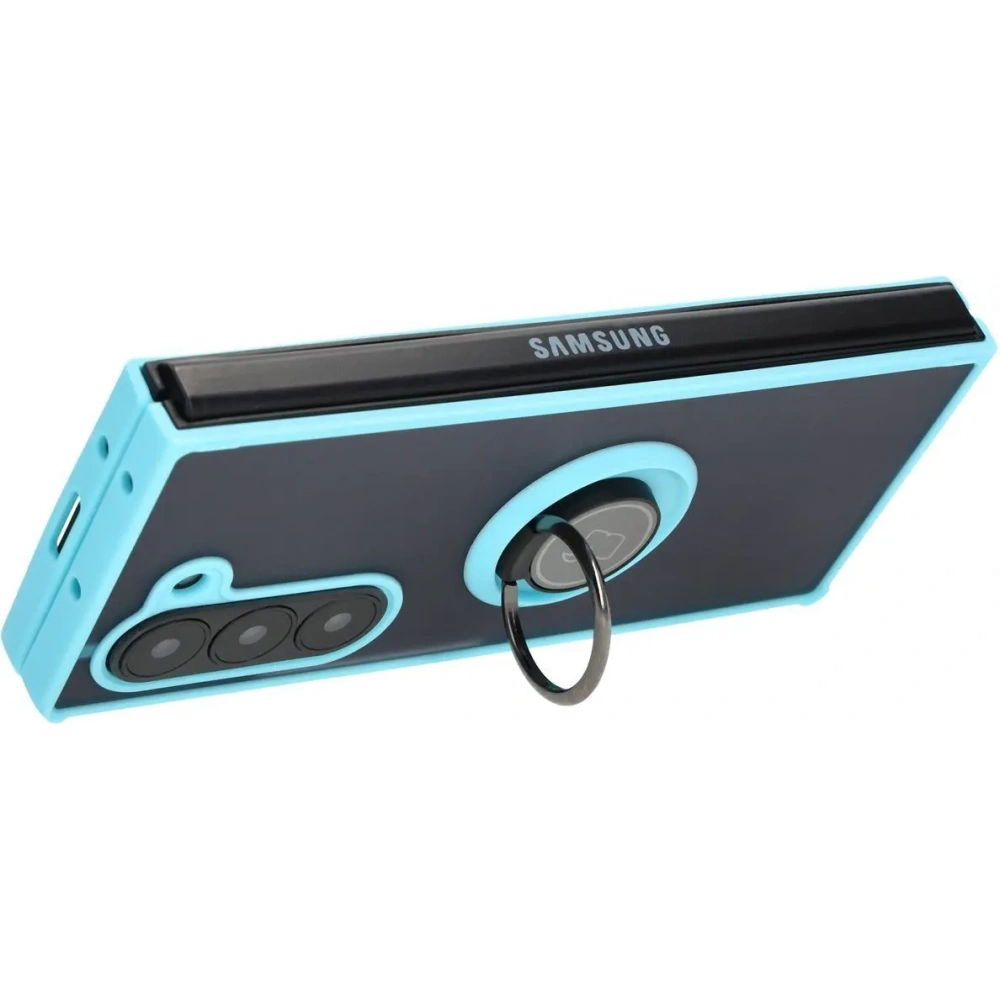 Hurtownia GSM - Bizon Case Hybrid Ring Samsung Galaxy Z Fold6 rauchig mit einem hellblauen Rahmen - BIZ5909 - {ean13} - Hurt