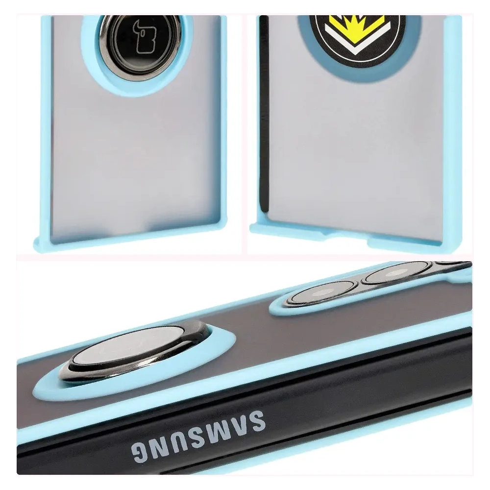 Hurtownia GSM - Bizon Case Hybrid Ring Samsung Galaxy Z Fold6 rauchig mit einem hellblauen Rahmen - BIZ5909 - {ean13} - Hurt