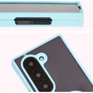 Hurtownia GSM - Bizon Case Hybrid Ring Samsung Galaxy Z Fold6 rauchig mit einem hellblauen Rahmen - BIZ5909 - {ean13} - Hurt