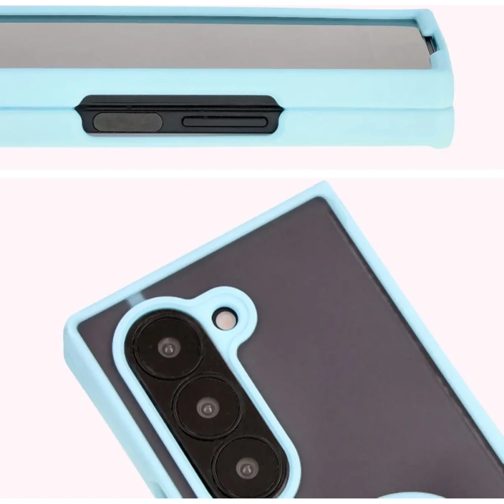 Hurtownia GSM - Bizon Case Hybrid Ring Samsung Galaxy Z Fold6 rauchig mit einem hellblauen Rahmen - BIZ5909 - {ean13} - Hurt