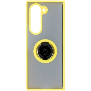 Wholesale Bizon Case Hybrid Ring Samsung Galaxy Z Fold6 smoky with a yellow frame - BIZ5617 - {ean13} - Hurt