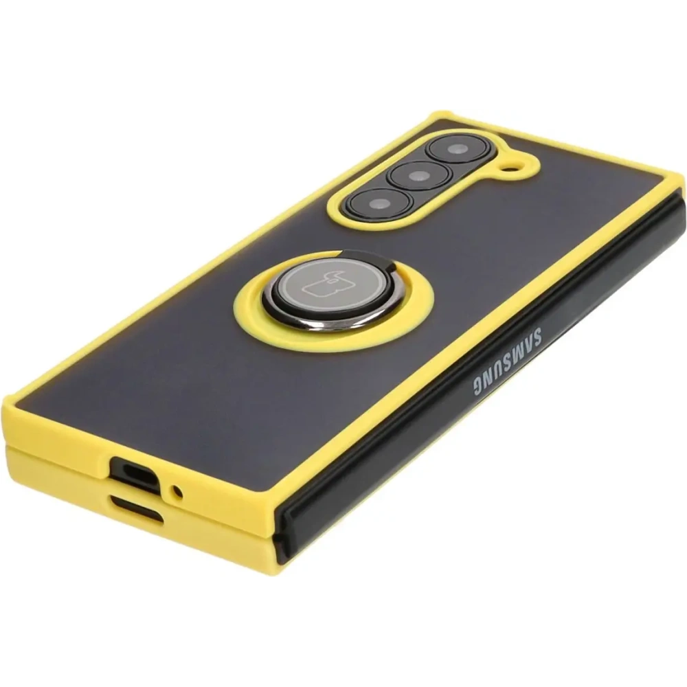 Hurtownia GSM - Bizon Case Hybrid Ring Samsung Galaxy Z Fold6 füstös színű, sárga kerettel - BIZ5617 - {ean13} - Hurt