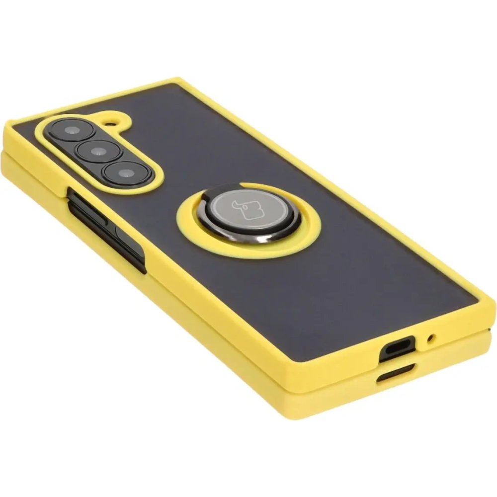 Hurtownia GSM - Bizon Case Hybrid Ring Samsung Galaxy Z Fold6 rauchig mit einem gelben Rahmen - BIZ5617 - {ean13} - Hurt