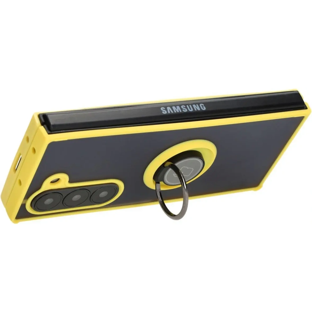 Hurtownia GSM - Bizon Case Hybrid Ring Samsung Galaxy Z Fold6 füstös színű, sárga kerettel - BIZ5617 - {ean13} - Hurt