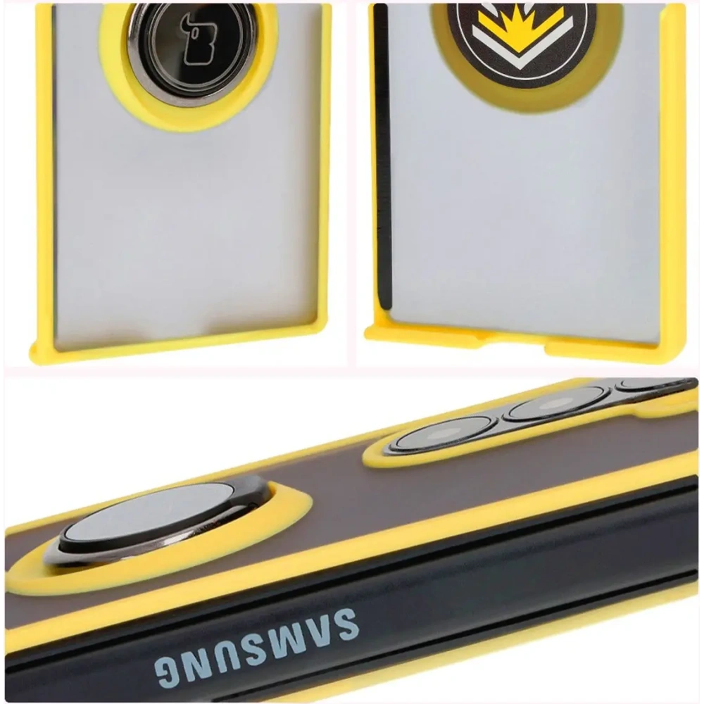 Hurtownia GSM - Bizon Case Hybrid Ring Samsung Galaxy Z Fold6 füstös színű, sárga kerettel - BIZ5617 - {ean13} - Hurt