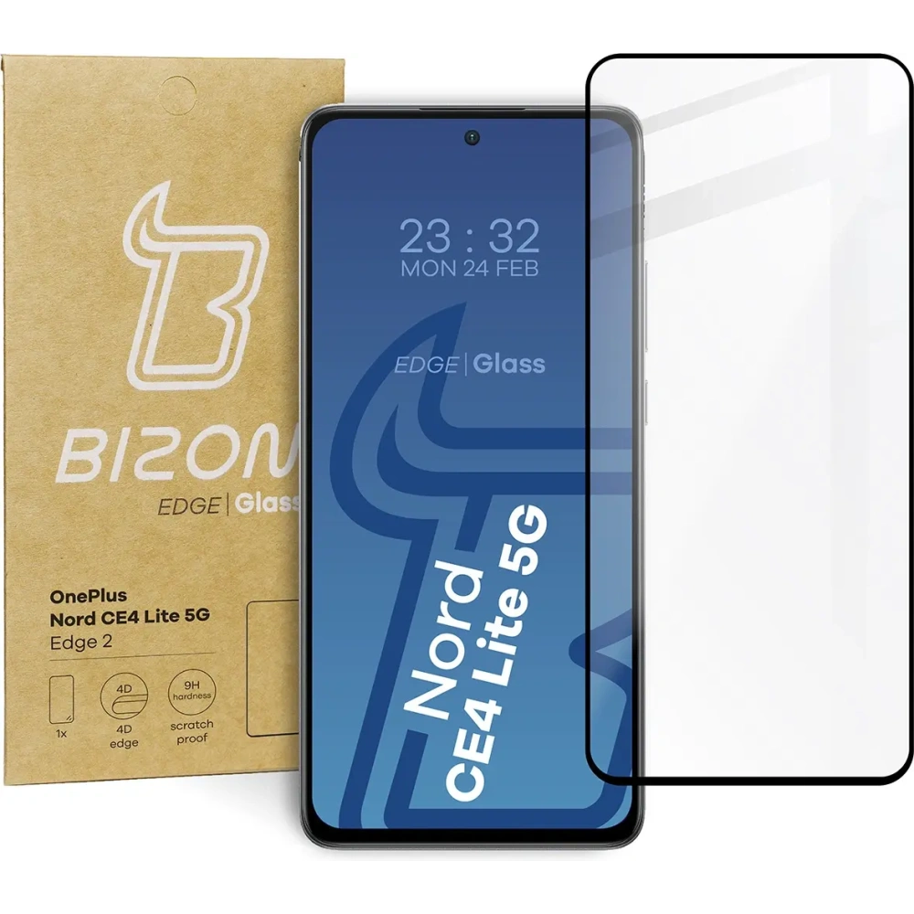 Hurtownia GSM - Bizon Glass Edge 2 OnePlus Nord CE4 Lite 5G fekete - BIZ5619 - {ean13} - Hurt
