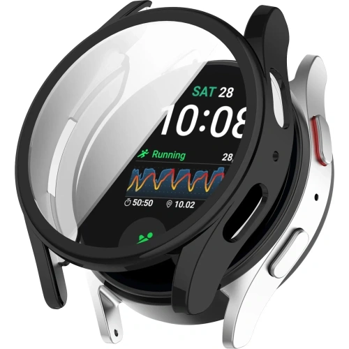 Etui z osłoną ekranu Bizon Case Watch Felipe do Samsung Galaxy Watch 7 40 mm czarne