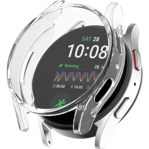 Etui z osłoną ekranu Bizon Case Watch Felipe do Samsung Galaxy Watch 7 40 mm przezroczyste