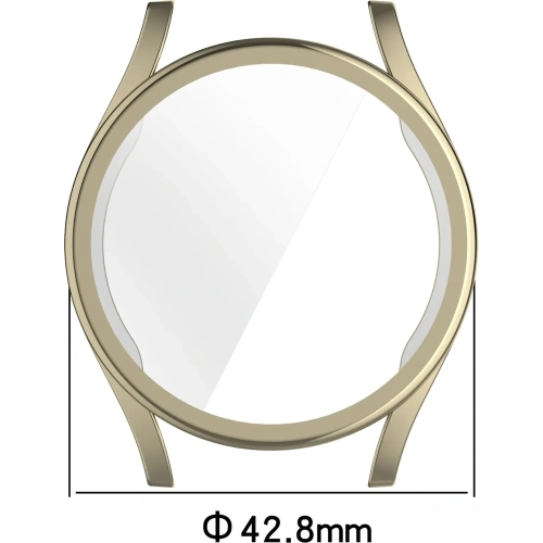 Etui z osłoną ekranu Bizon Case Watch Felipe do Samsung Galaxy Watch 7 40 mm złote