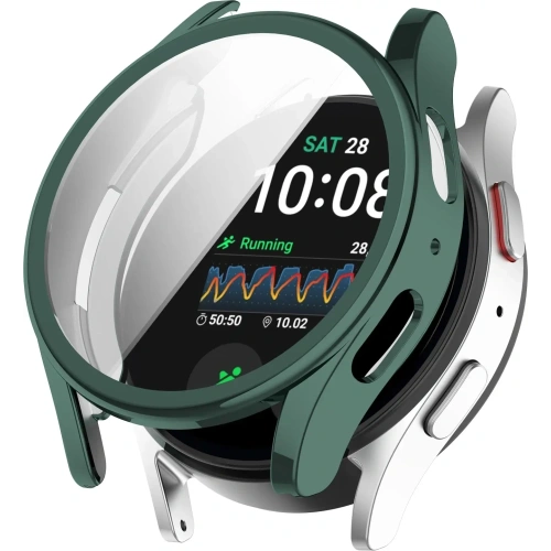 Etui z osłoną ekranu Bizon Case Watch Felipe do Samsung Galaxy Watch 7 40 mm zielone