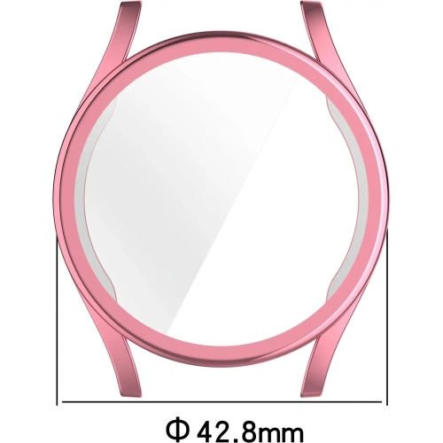 Etui z osłoną ekranu Bizon Case Watch Felipe do Samsung Galaxy Watch 7 40 mm różowe