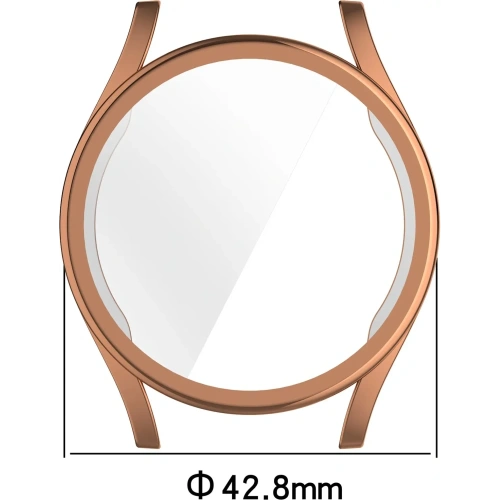 Etui z osłoną ekranu Bizon Case Watch Felipe do Samsung Galaxy Watch 7 40 mm różowozłote