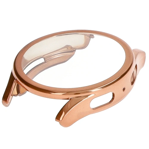 Etui z osłoną ekranu Bizon Case Watch Felipe do Samsung Galaxy Watch 7 40 mm różowozłote