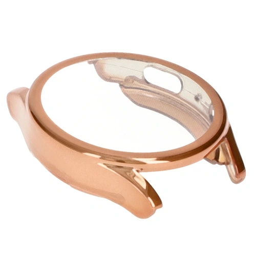 Etui z osłoną ekranu Bizon Case Watch Felipe do Samsung Galaxy Watch 7 40 mm różowozłote