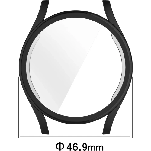 Etui z osłoną ekranu Bizon Case Watch Felipe do Samsung Galaxy Watch 7 44 mm czarne