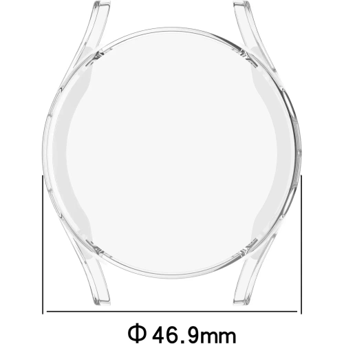 Etui z osłoną ekranu Bizon Case Watch Felipe do Samsung Galaxy Watch 7 44 mm przezroczyste