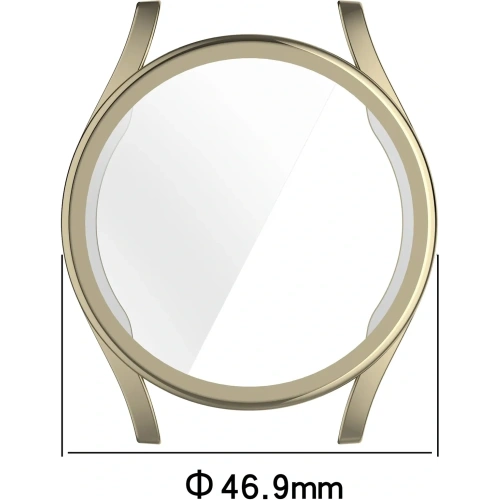 Etui z osłoną ekranu Bizon Case Watch Felipe do Samsung Galaxy Watch 7 44 mm złote