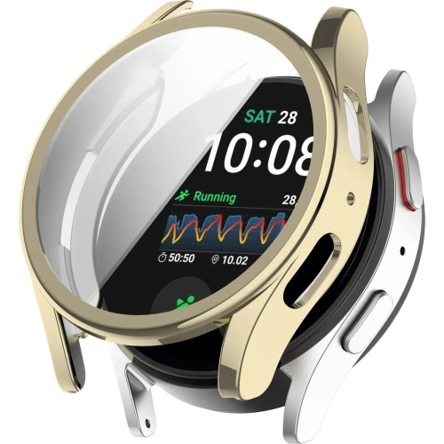 Etui z osłoną ekranu Bizon Case Watch Felipe do Samsung Galaxy Watch 7 44 mm złote