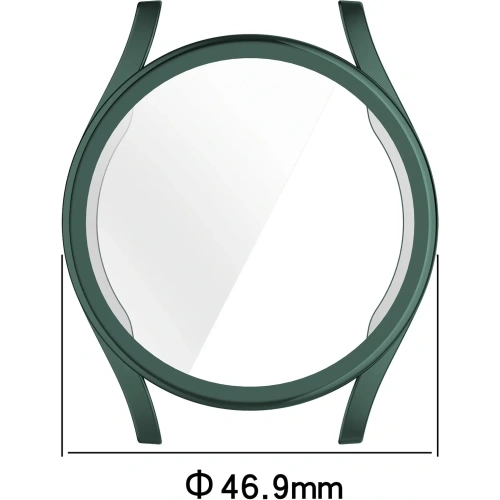 Etui z osłoną ekranu Bizon Case Watch Felipe do Samsung Galaxy Watch 7 44 mm zielone